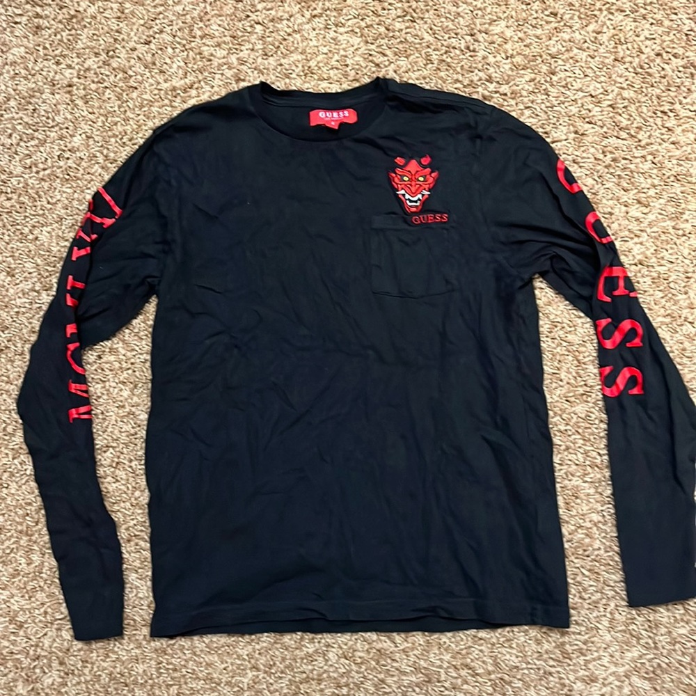 GUESS Long Sleeve Tee Mens Size S